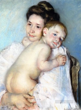 赤ちゃんを抱く母親ベルト 母親の子供たち メアリー・カサット Oil Paintings